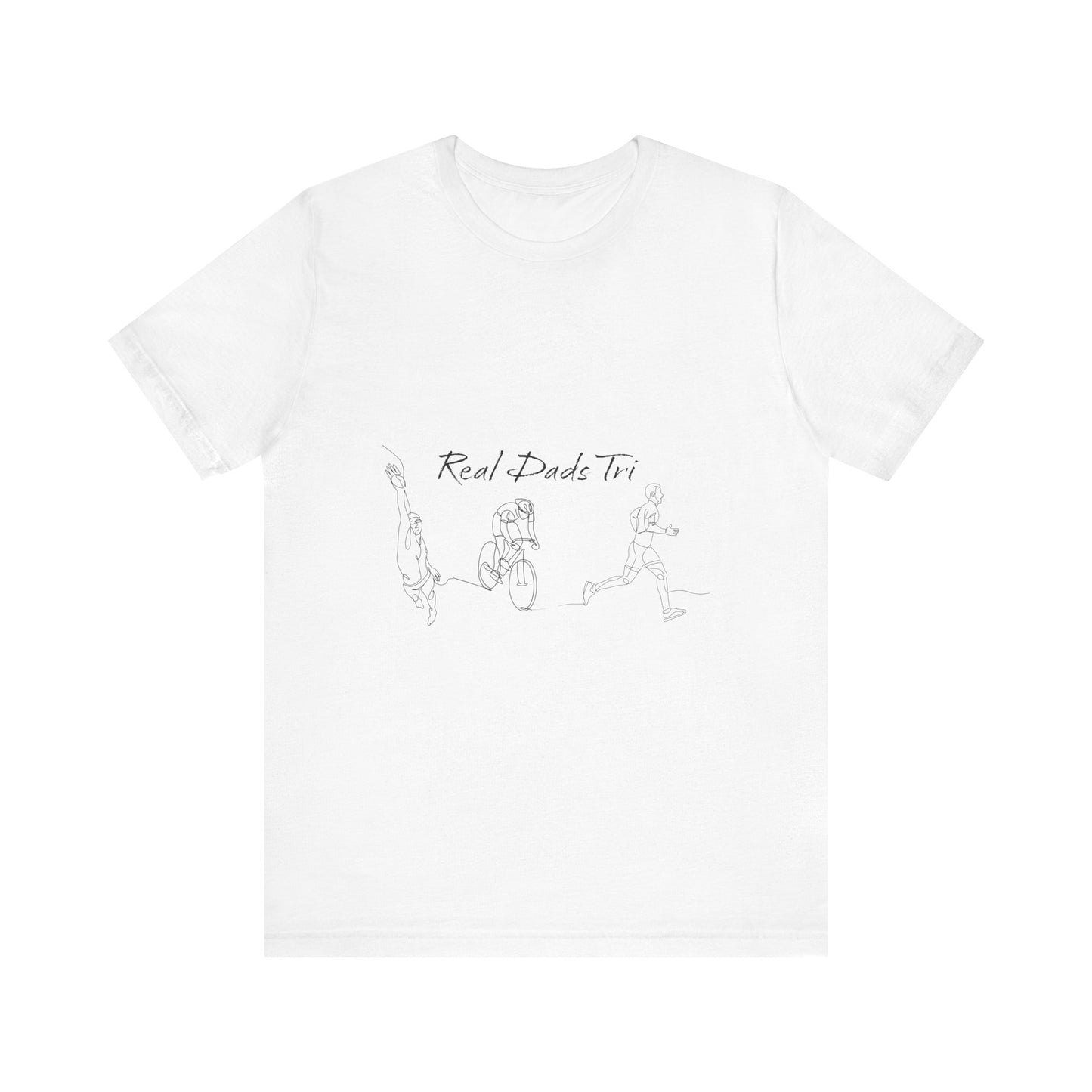 Real Dads Tri - White - Short Sleeve Tee