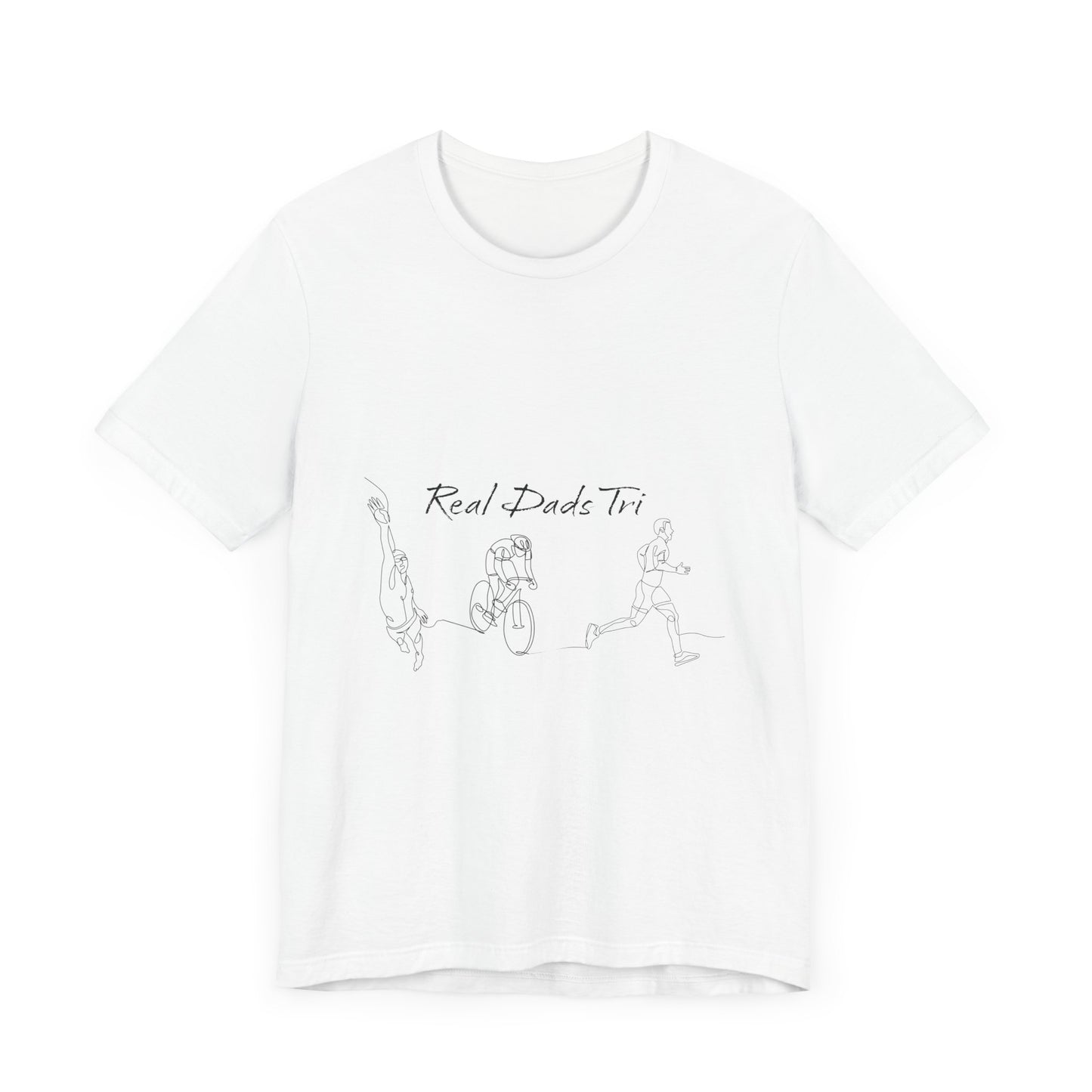 Real Dads Tri - White - Short Sleeve Tee